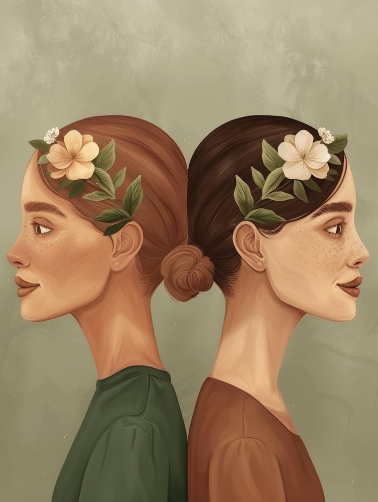 Two Women With Flower Crowns