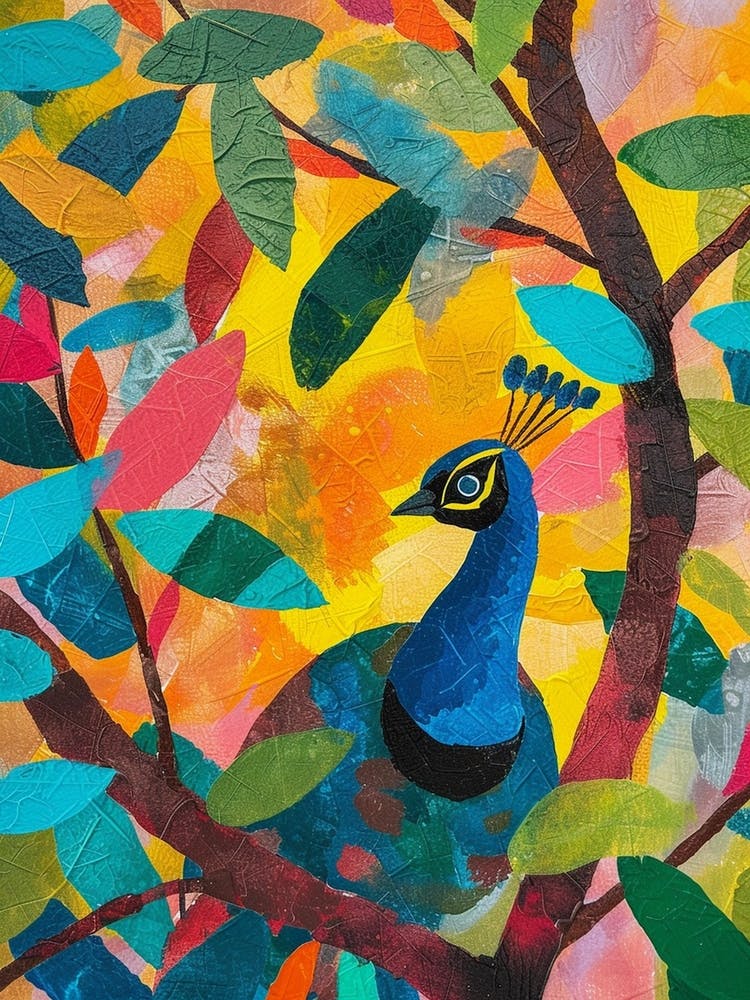 Peacock & The Leaves Painting 5