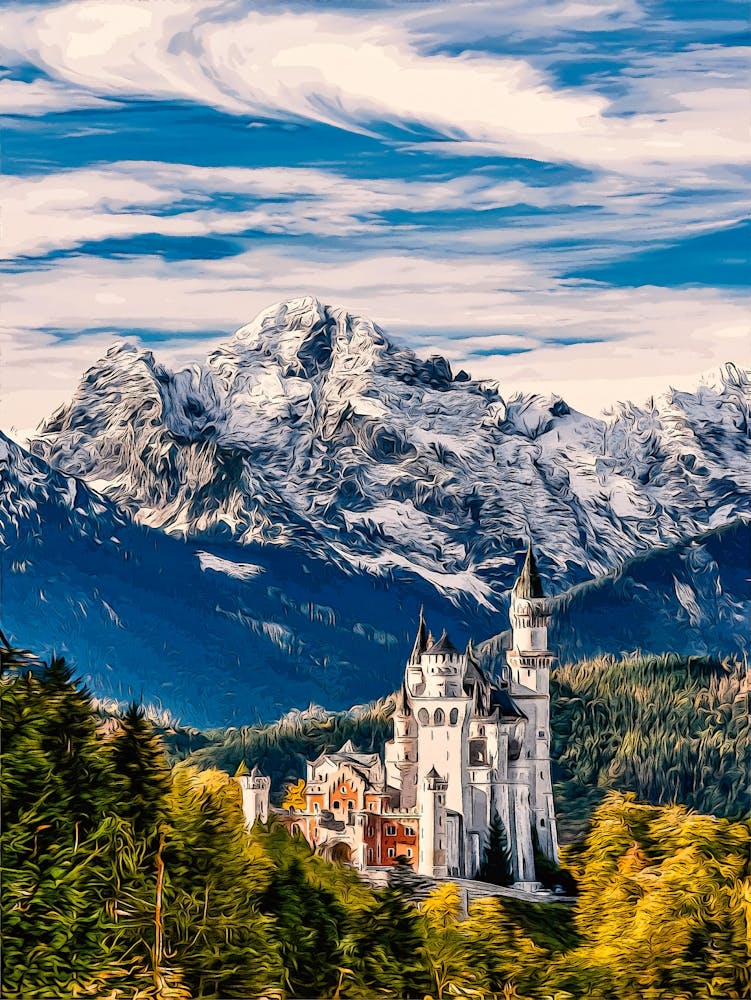 Neuschwanstein Castle, Bavaria Germany, Europe