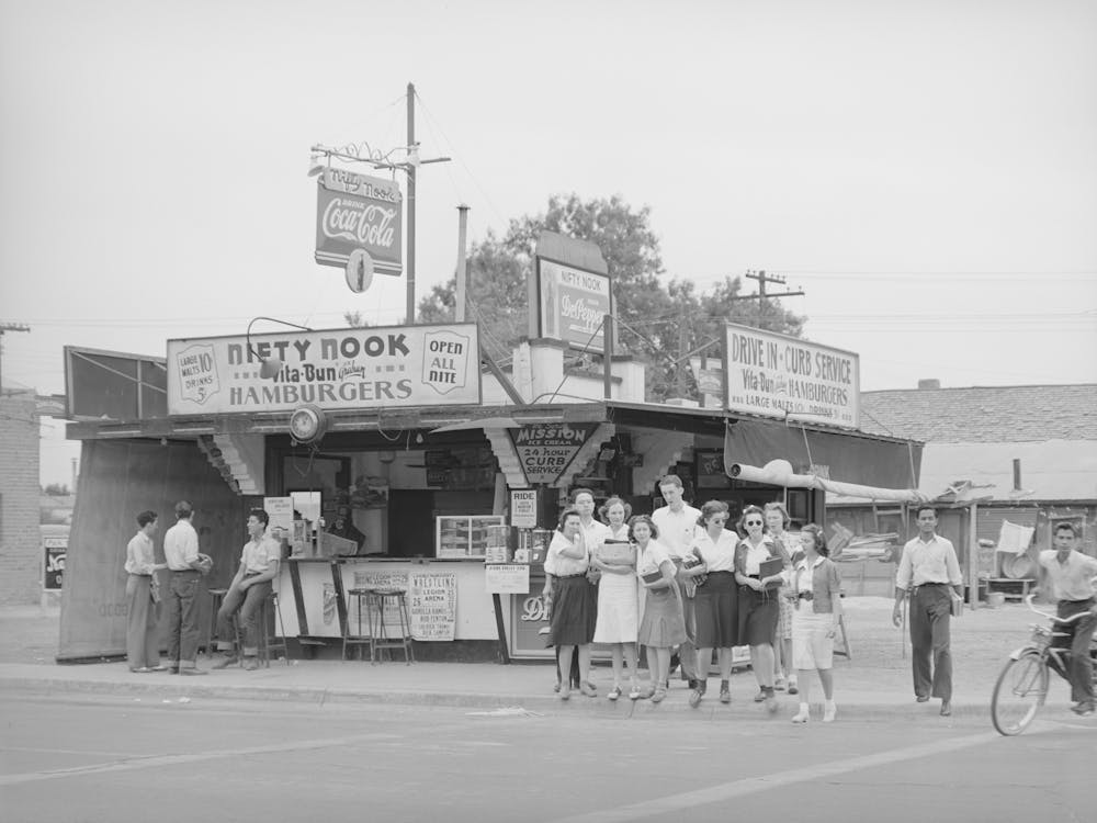 Untitled Photo, Possibly Related To High School Students Crossing The Street, Phoenix, Arizona By Russell Lee