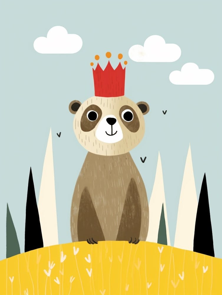 Little Meerkat 2 Wearing A Crown
