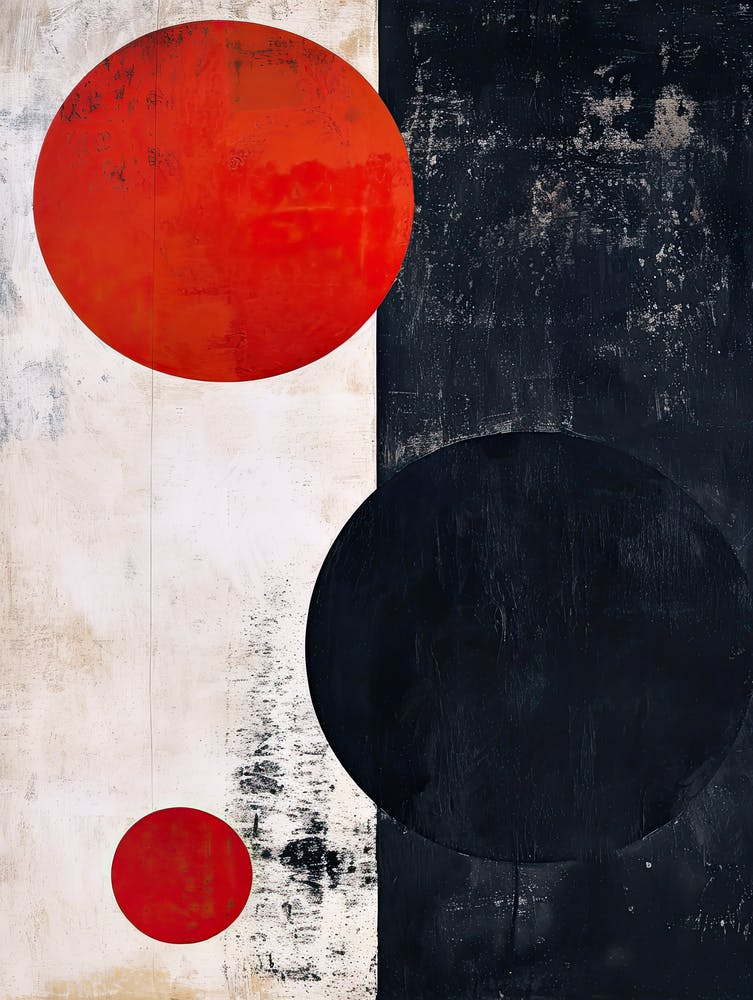 'Black And Red' Abstract Minimalism
