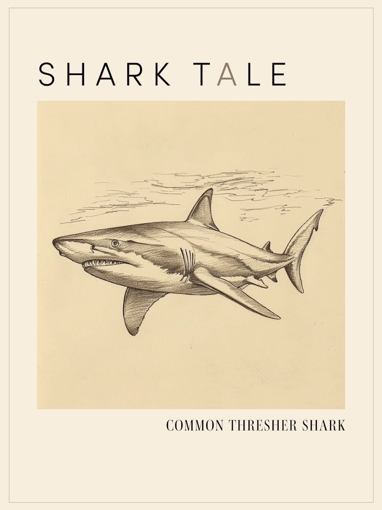 Common Thresher Vintage Illustration 4 Poster