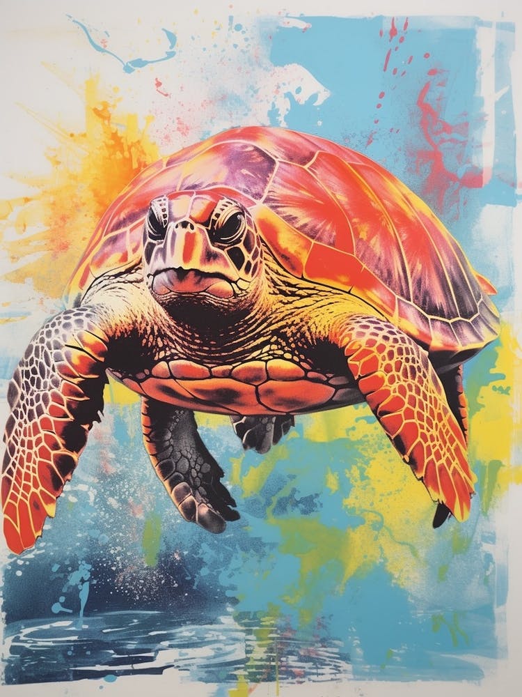 Sea Turtle Screen Print Inspired 2