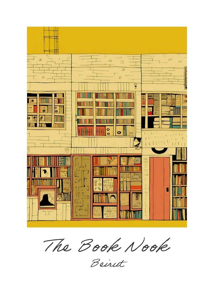 Beirut The Book Nook Pastel Colours 4 Poster
