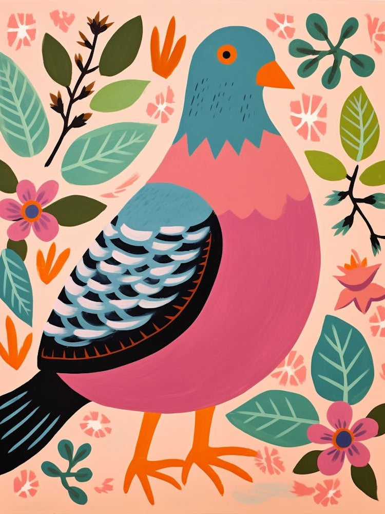 Pink Scandi Pigeon 2