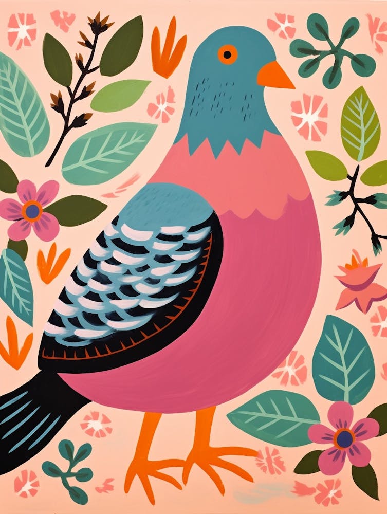 Pink Scandi Pigeon 2