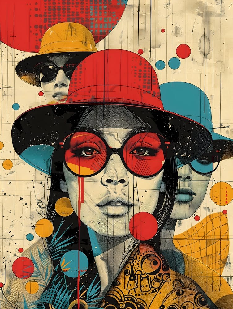 Asian Woman, Vibrant, Pop Art
