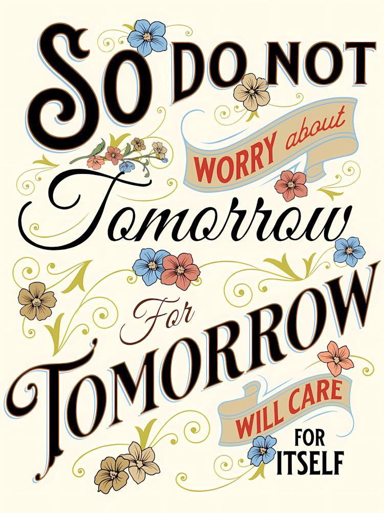 So Sorge Dich Nicht Um Morgen Denn Morgen