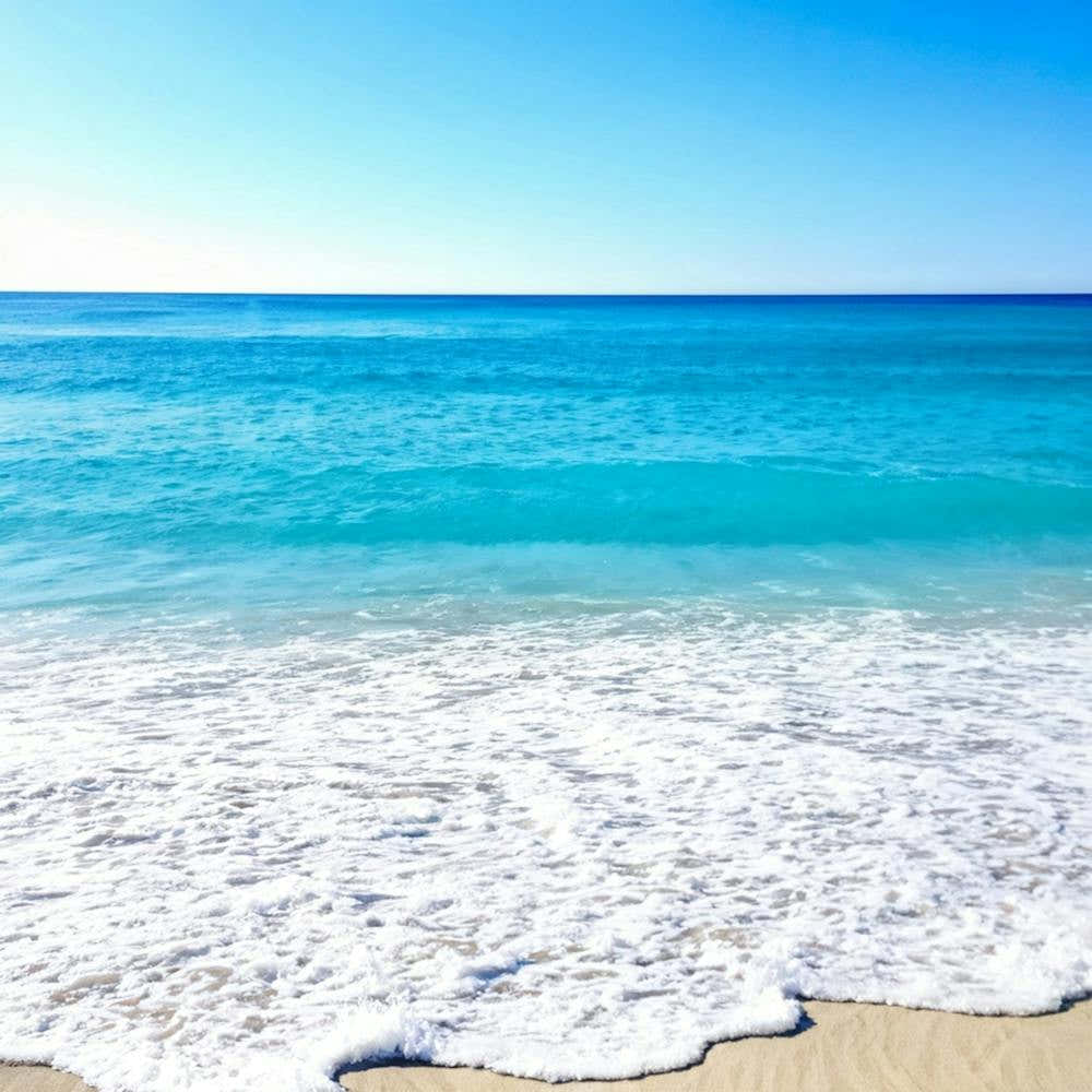 Crystal Clear Turquoise Waters Gently Lap Upon A Sun Drenched Undisturbed Sandy Beach With A Prist (6)