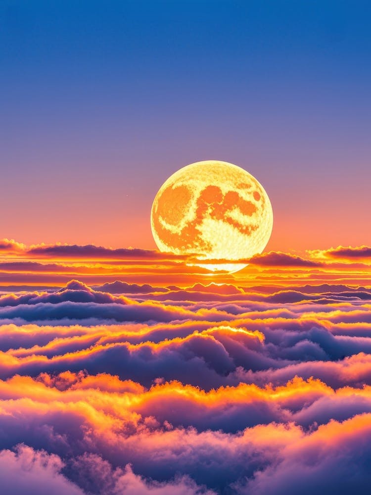 Full Moon Above Clouds 1