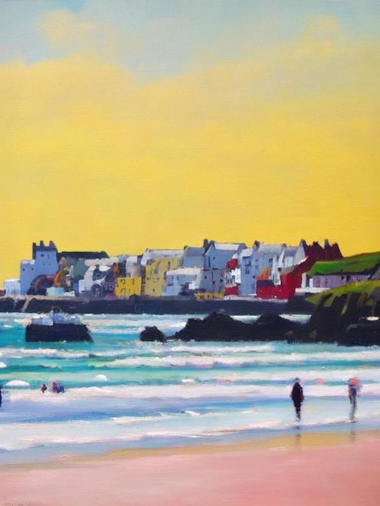 Tenby South Beach, Pembrokeshire, Wales Bright Abstract