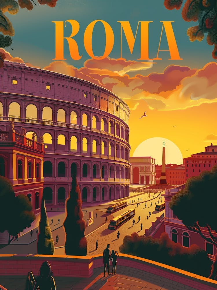 Rome At Sunset