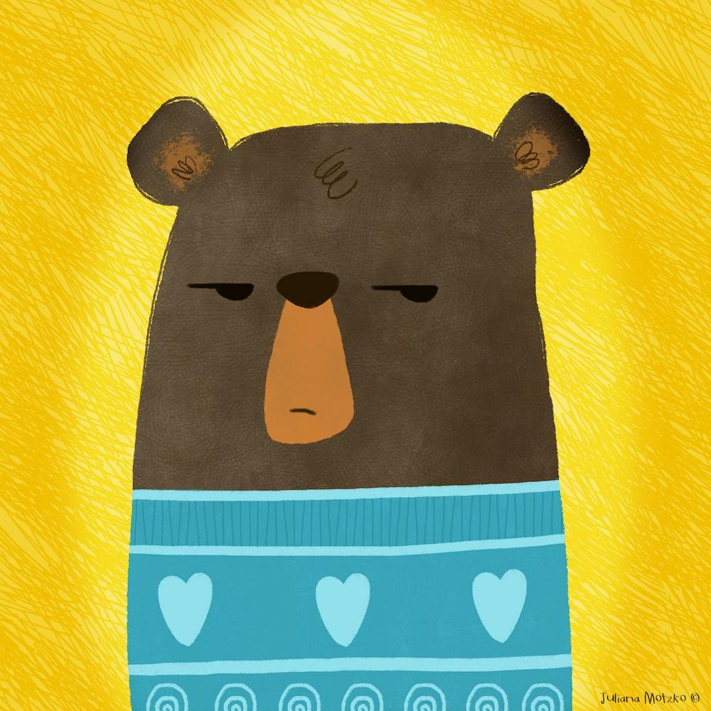 Grumpy Bear Square