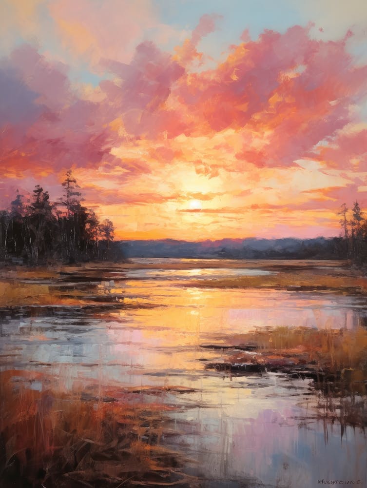 Sunset Over Marsh 1
