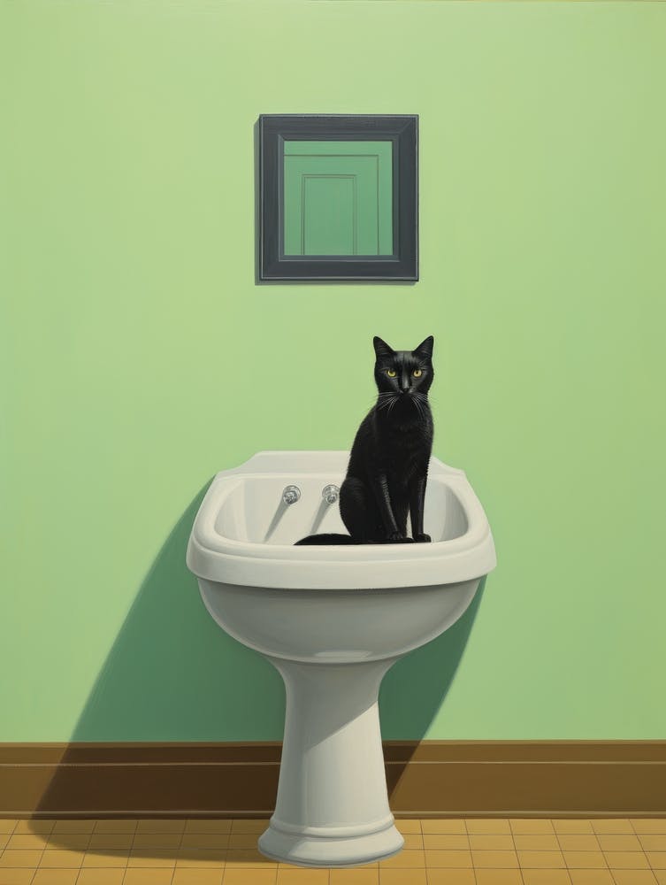 Cat In The Sink