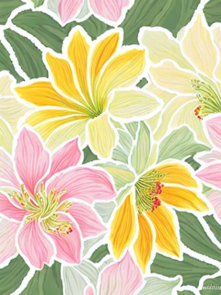 Amaryllis Pastel Floral 2 Flower