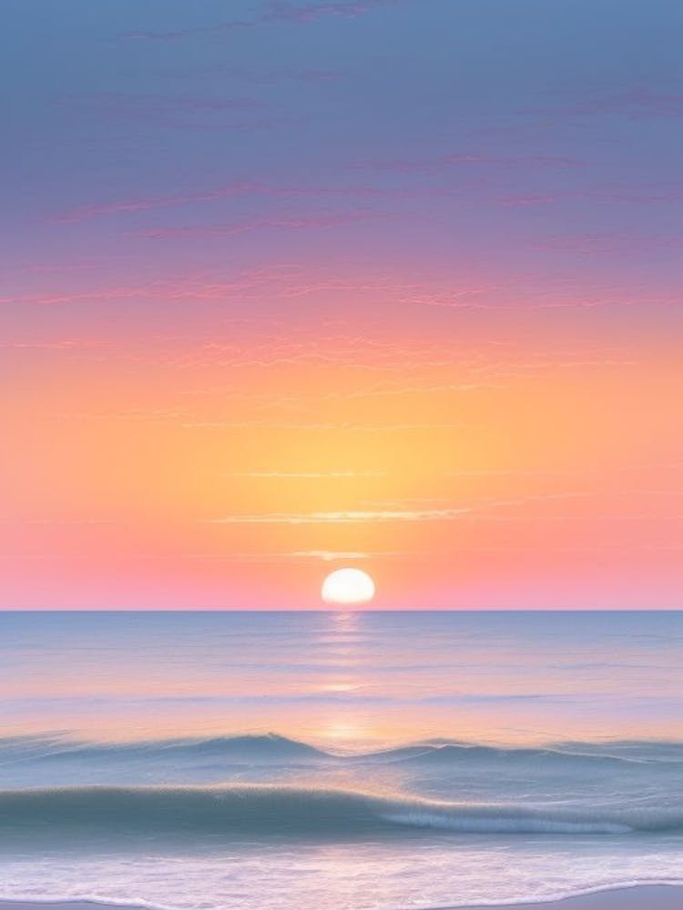 Sunset At The Beach By Daniel Scott