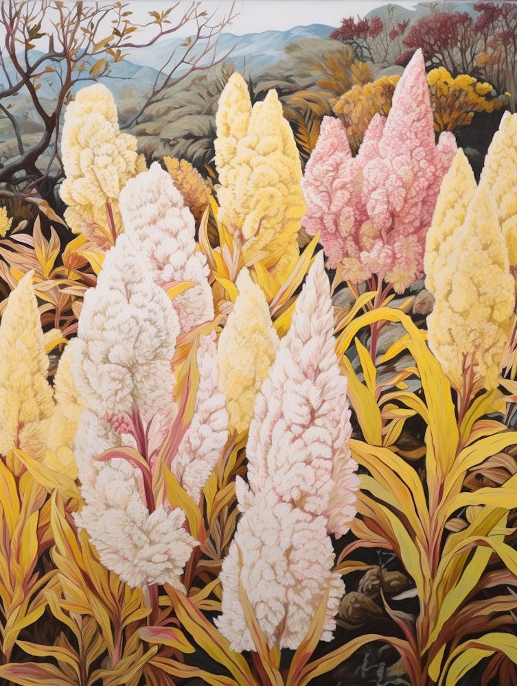 Celosia 3 Flower Painting
