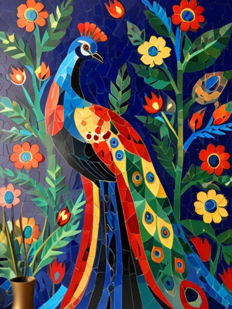 Mosaïque de Paon 3