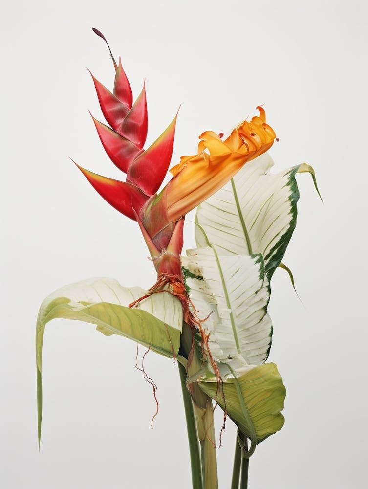 Pressed Flower Botanical Art Heliconia 2