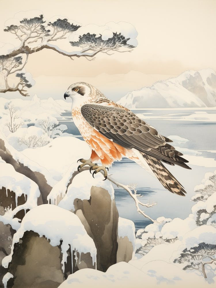 Winter Bird Painting Osprey 4