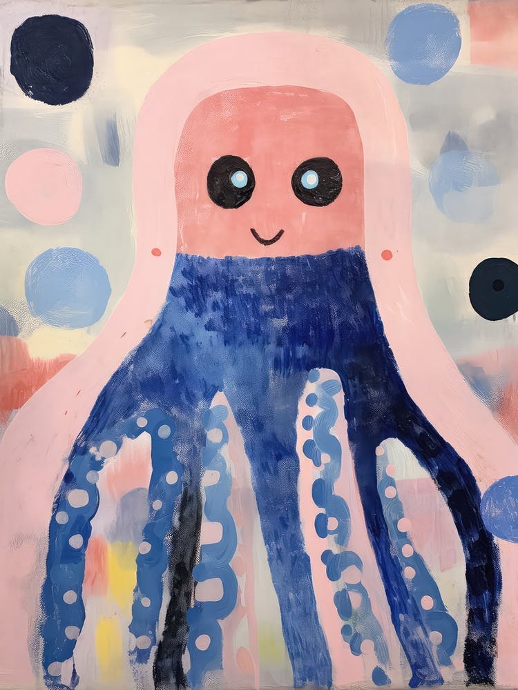 Playful Illustration Of Octopus For Kids Room 4