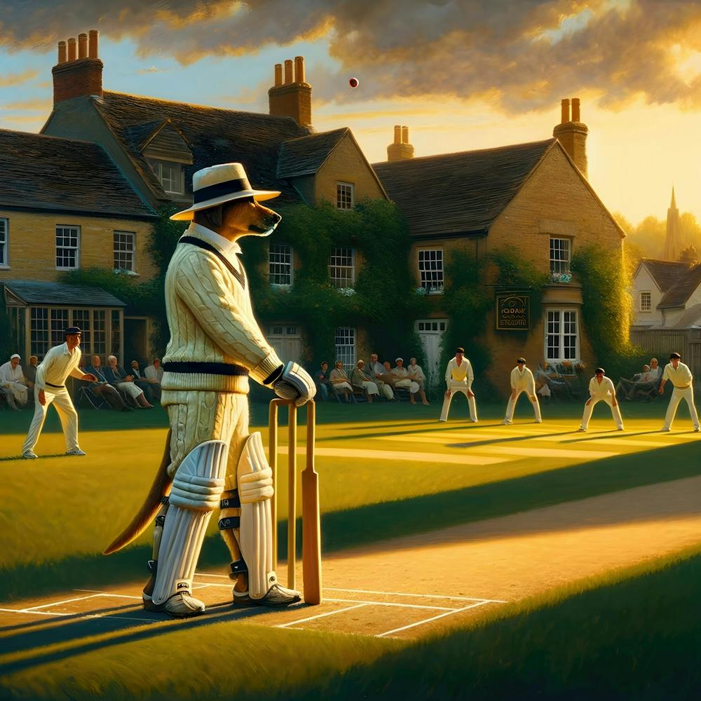 The Sporting Dog: The Timeless Cricket Match