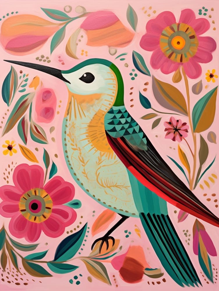 Pink Scandi Hummingbird 2