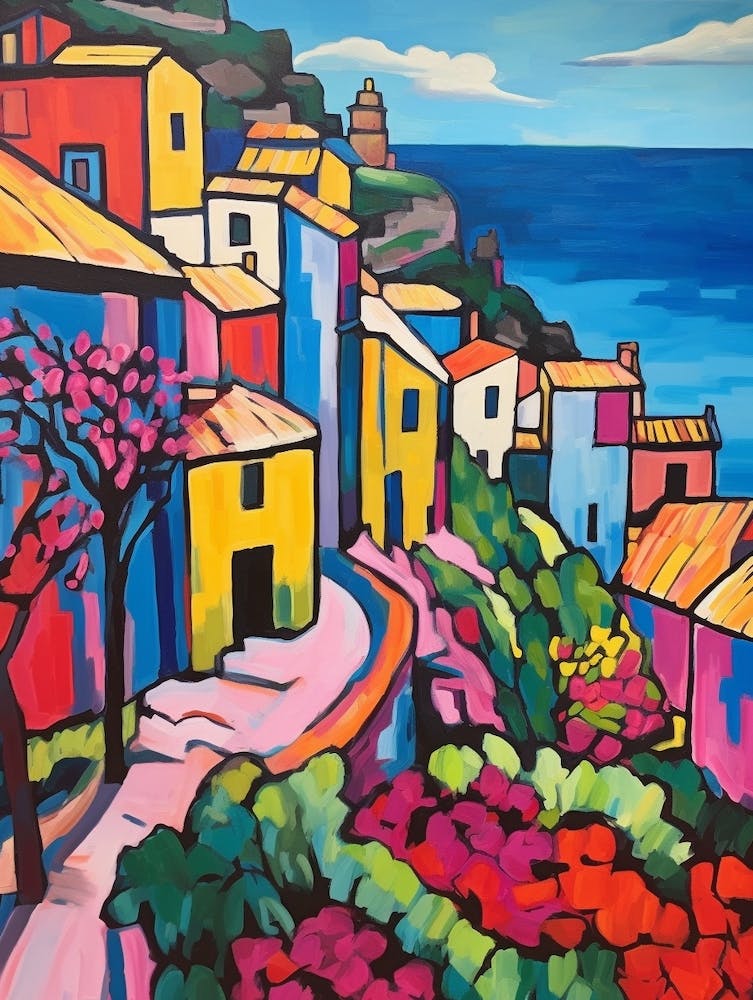Cinque Terre Italy 2 Fauvist Painting
