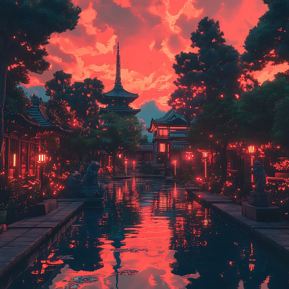 Futuristic Samurai Garden 1