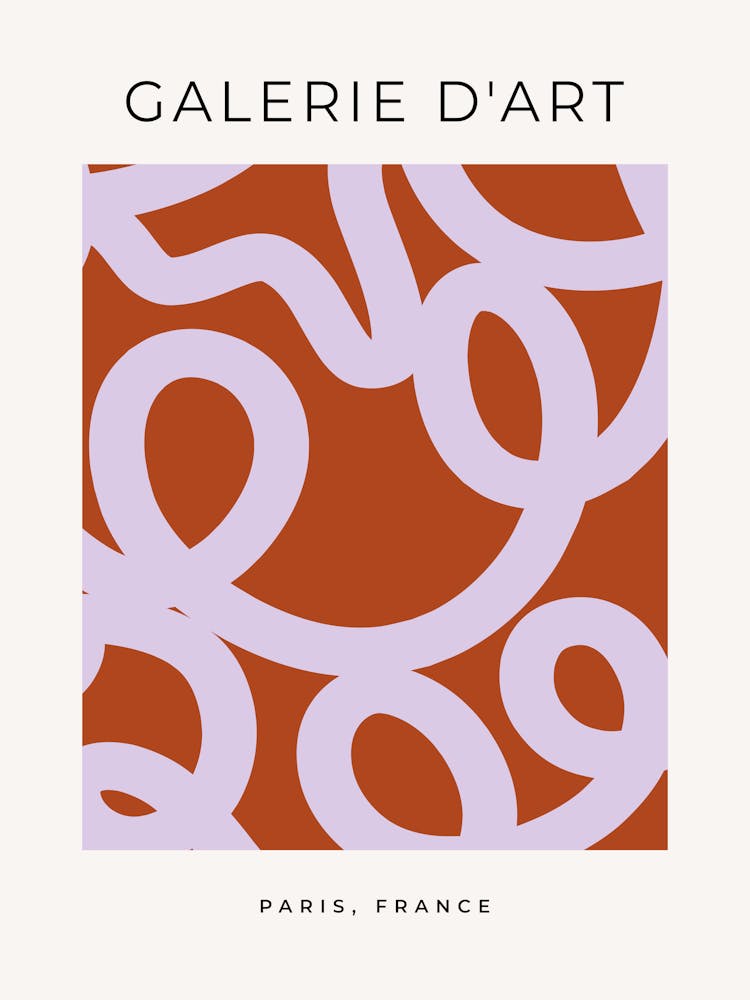 Retro Abstract Rust Brown And Purple