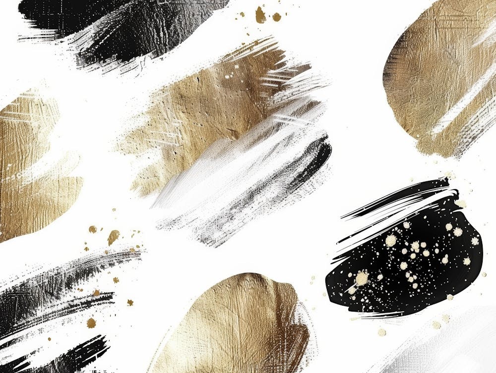 Gold And Black Brushstrokes 10