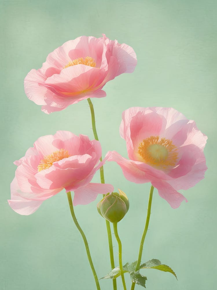 Pink Roses Flowers Acrylic Painting In Pastel Colours 11
