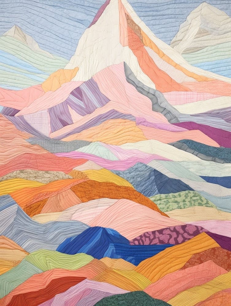 Mount Jefferson United States 1 Colourful Mountain Illustration