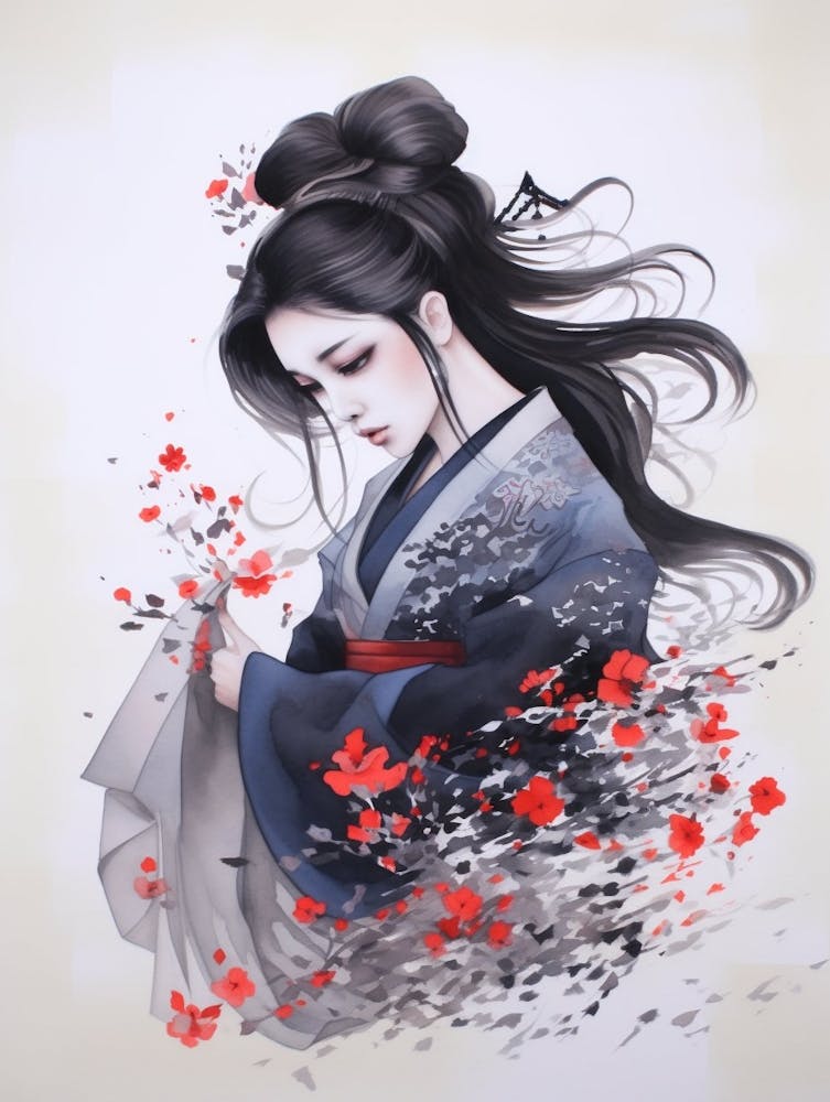 Japanese Calligraphy Illustration 8