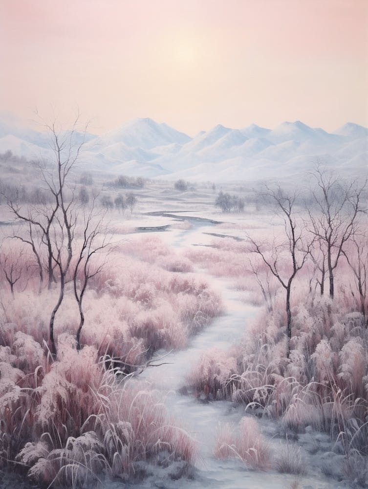 Dreamy Winter Painting Denali National Park United States 3