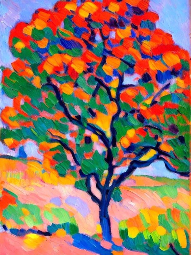 Longleaf Pine tree Abstract Block Colour