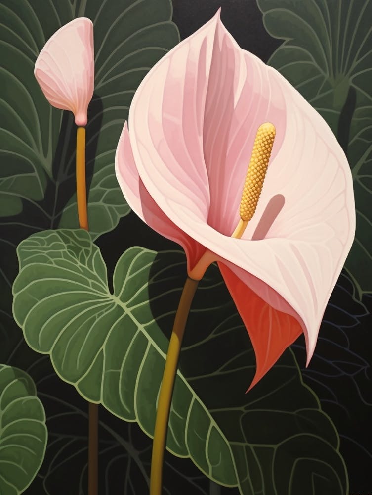 Flower Illustration Flamingo Flower 2