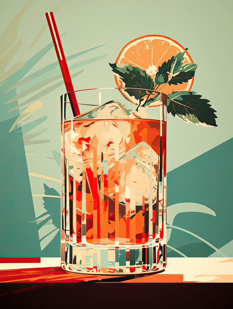 Mojito in einem Glas, Mid-Century 1
