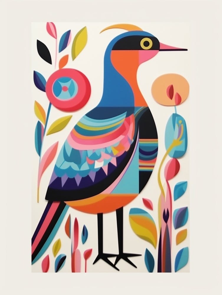 Colourful Scandi Bird Duck 1