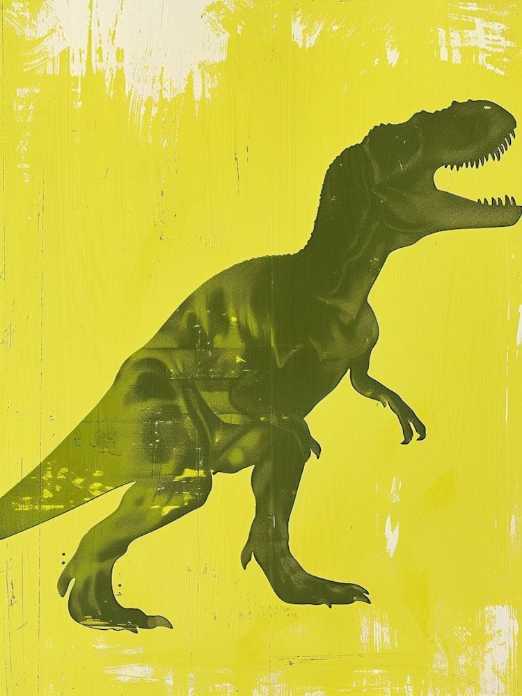 Khaki Green T Rex Silhouette 1