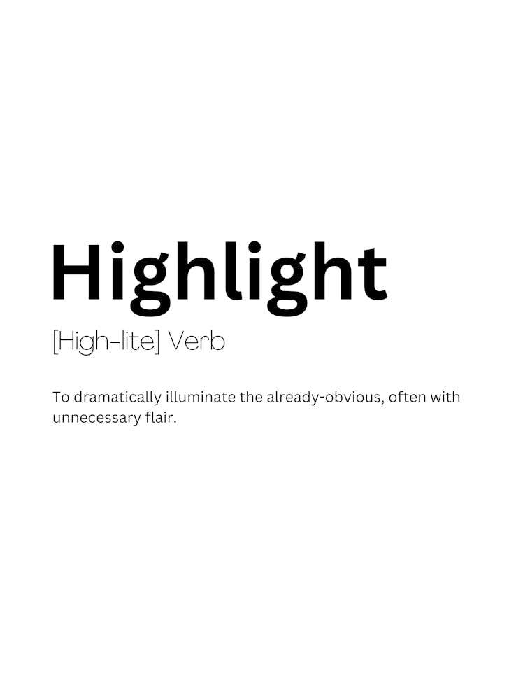 Highlight Definition Meaning