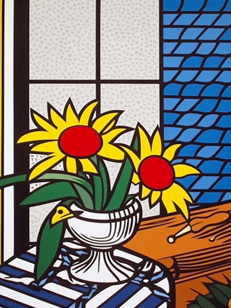 Aster Flower Still Life  4 Pop Art Style