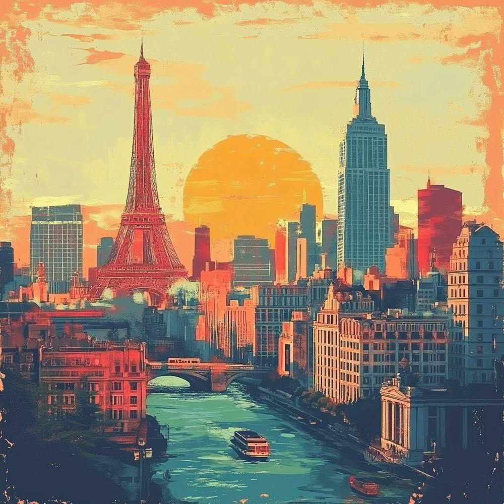 Paris Skyline Art