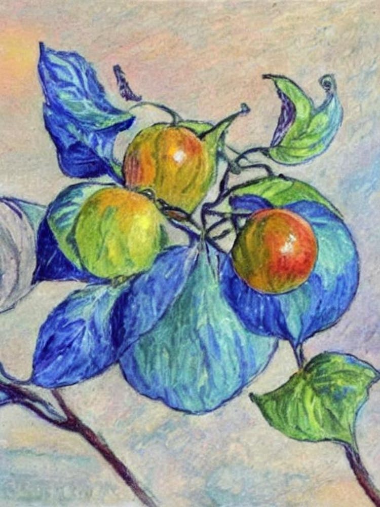 Physalis 1 Esquisse vintage de fruit