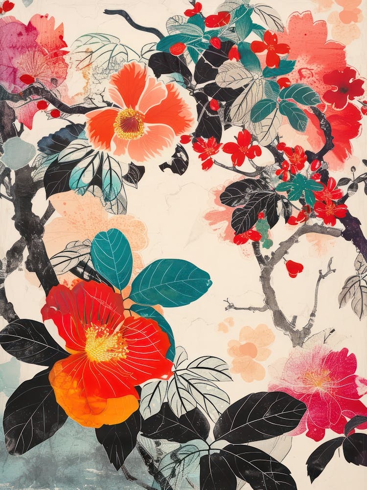 Great Japan Hokusai Japanese Flowers 19