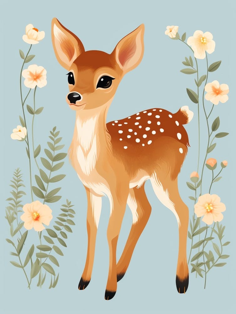 Illustration Bébé Animal Cerf 1
