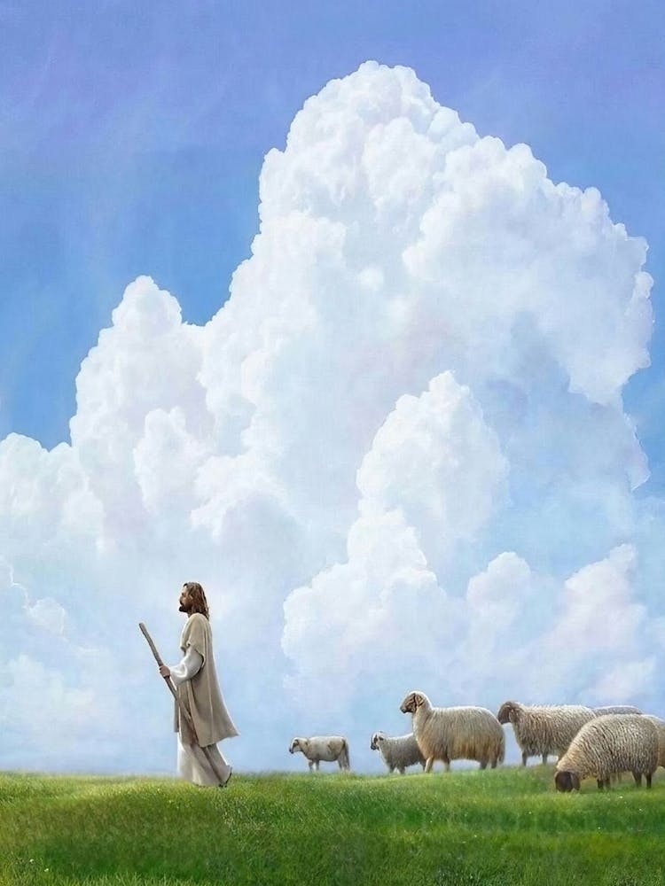 Greener Pastures, Christian Wall Art, The Good Shepherd, Jesus And The Lambs, Jesus Christ Will Save The Lamb, Leave The 99, Jesus Painting