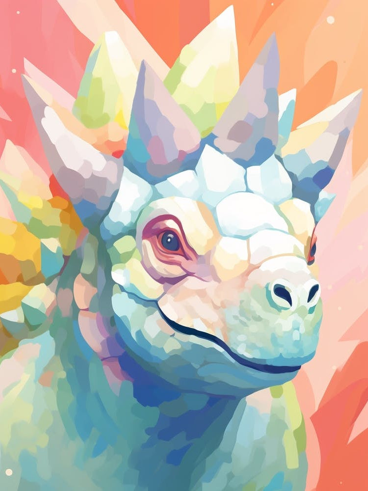 Colourful Dinosaur Triceratops 2